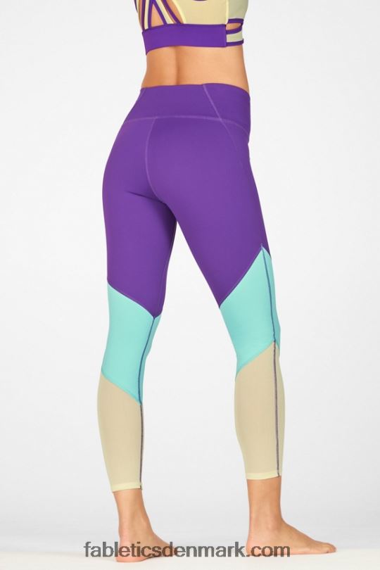 Fabletics Kvinder zone højtaljet 7/8 PNX2T1050 bærkys/bermuda hav/citroncreme