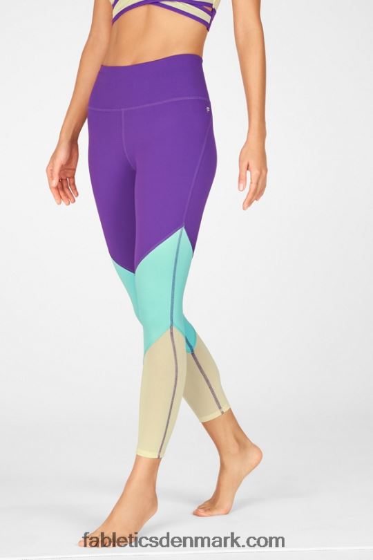 Fabletics Kvinder zone højtaljet 7/8 PNX2T1050 bærkys/bermuda hav/citroncreme