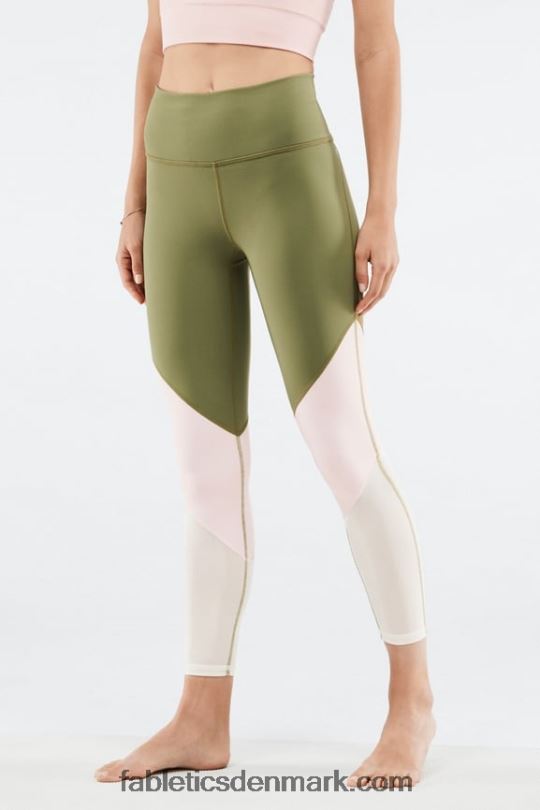 Fabletics Kvinder zone højtaljet 7/8 PNX2T1053 eukalyptus/pink sky/kokosnød