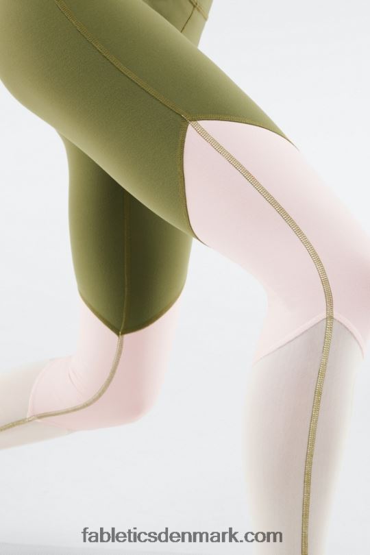Fabletics Kvinder zone højtaljet 7/8 PNX2T1053 eukalyptus/pink sky/kokosnød