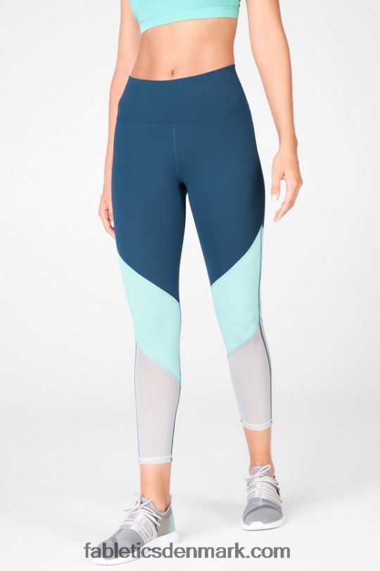 Fabletics Kvinder zone højtaljet 7/8 PNX2T1054 blå nova/grå sten