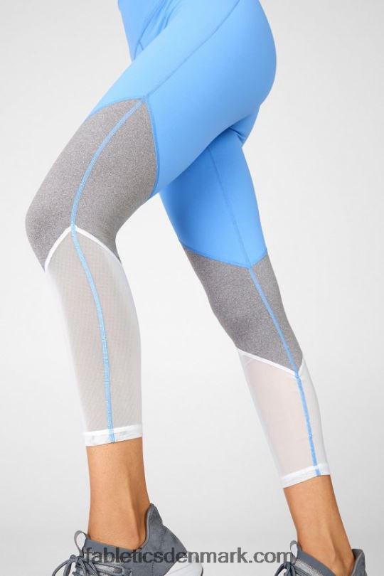 Fabletics Kvinder zone højtaljet 7/8 PNX2T1058 lystbådehavn/grå lyng/hvid