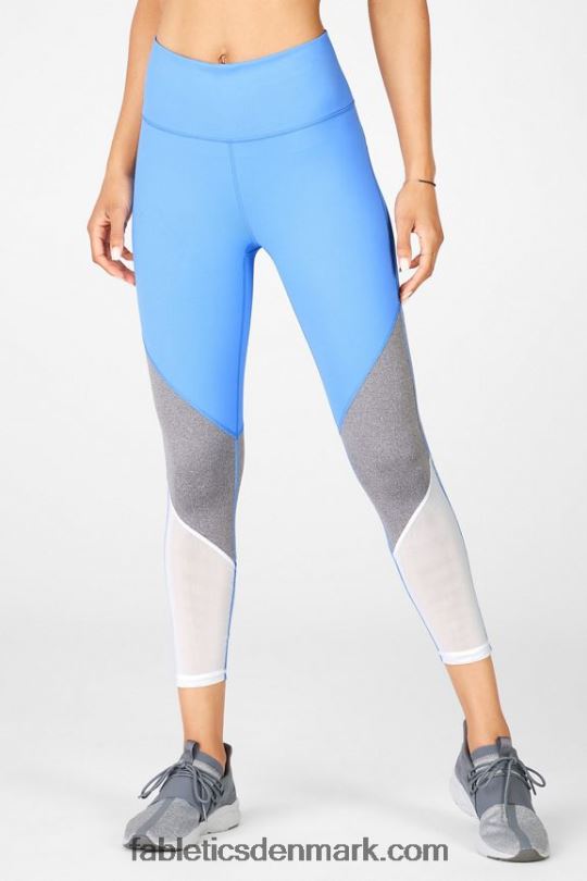 Fabletics Kvinder zone højtaljet 7/8 PNX2T1058 lystbådehavn/grå lyng/hvid