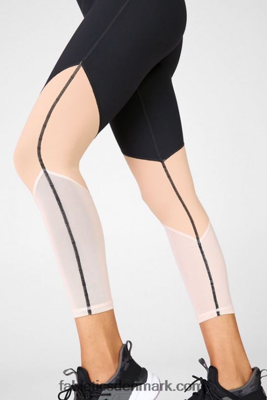 Fabletics Kvinder zone højtaljet 7/8 PNX2T1059 sort/cafe ole/honningmælk