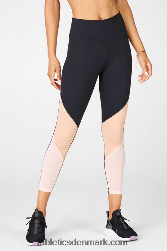 Fabletics Kvinder zone højtaljet 7/8 PNX2T1059 sort/cafe ole/honningmælk