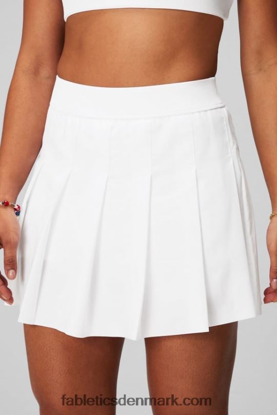 Fabletics Kvinder plisseret nederdel med indbygget kort PNX2T622 klassisk hvid/mineralgrå