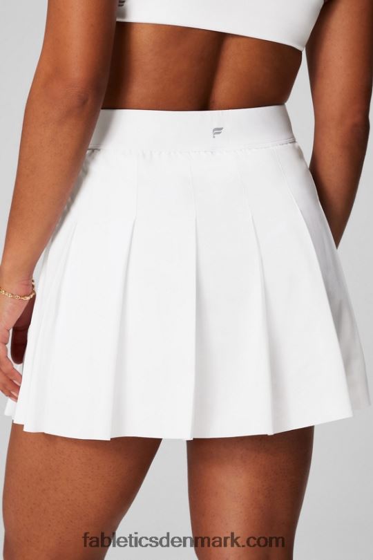 Fabletics Kvinder plisseret nederdel med indbygget kort PNX2T622 klassisk hvid/mineralgrå