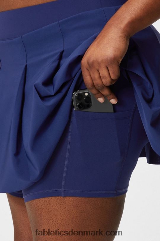 Fabletics Kvinder plisseret nederdel med indbygget kort PNX2T624 blomme perfekt/violette