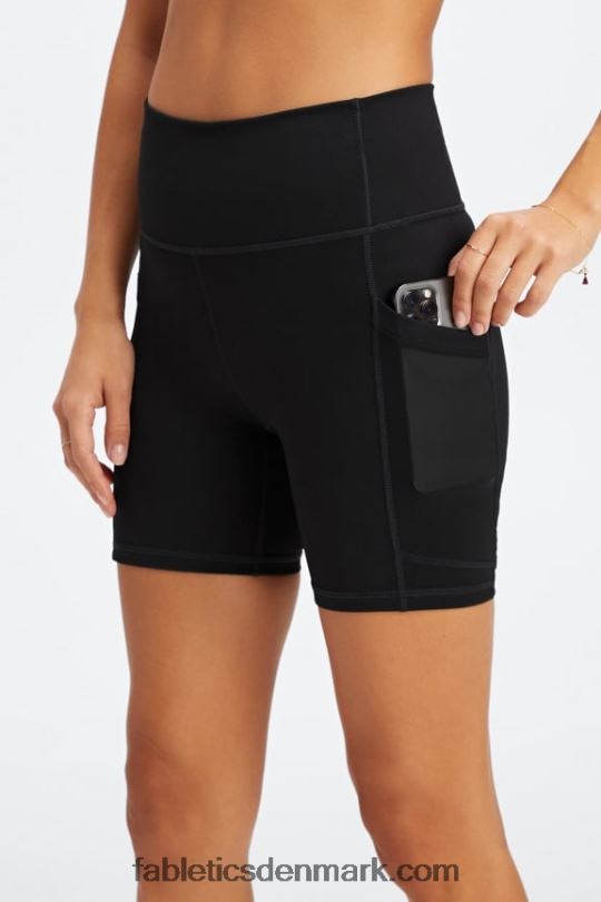 Fabletics Kvinder On-the-go powerhold højtaljet 6\'\' kort 5 PNX2T248 ø flugt/reflekterende logo