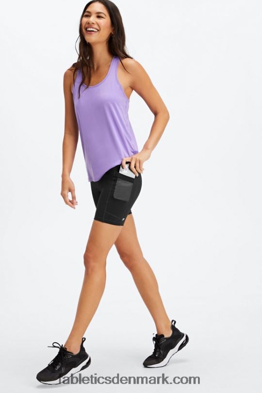Fabletics Kvinder On-the-go powerhold højtaljet 6\'\' kort 5 PNX2T248 ø flugt/reflekterende logo