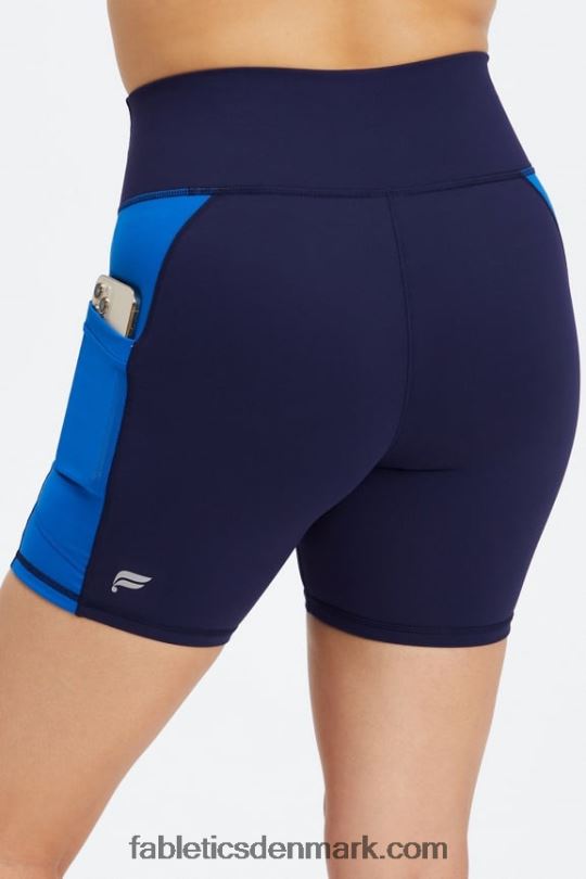Fabletics Kvinder On-the-go powerhold højtaljet 6\'\' kort 5 PNX2T249 dyb marineblå/elektrisk blå