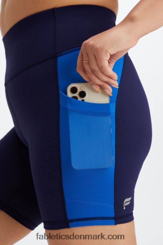 Fabletics Kvinder On-the-go powerhold højtaljet 6\'\' kort 5 PNX2T249 dyb marineblå/elektrisk blå