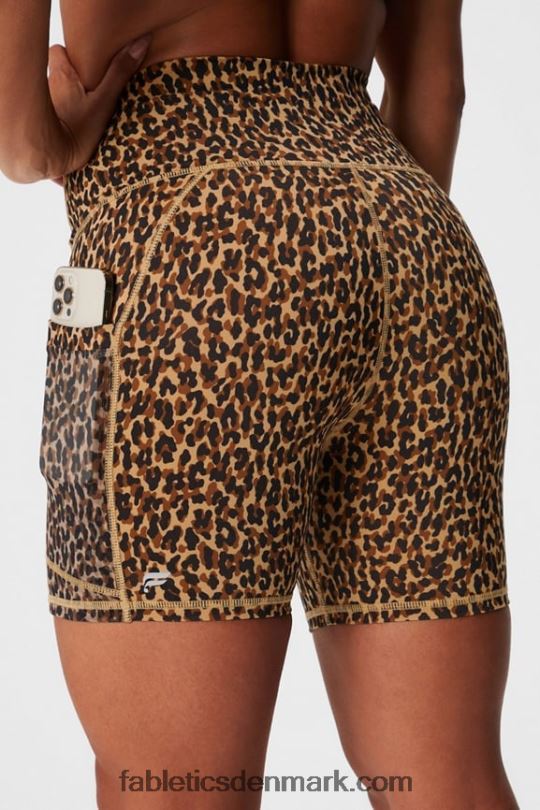 Fabletics Kvinder On-the-go powerhold højtaljet 6'' kort 5 PNX2T250 terrazzo/reflekterende logo