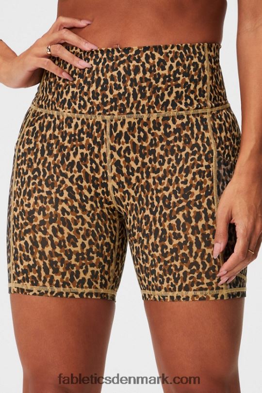 Fabletics Kvinder On-the-go powerhold højtaljet 6\'\' kort 5 PNX2T250 terrazzo/reflekterende logo
