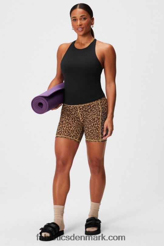 Fabletics Kvinder On-the-go powerhold højtaljet 6\'\' kort 5 PNX2T250 terrazzo/reflekterende logo