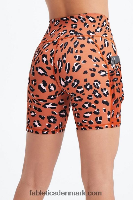 Fabletics Kvinder On-the-go powerhold højtaljet 6'' kort 6 PNX2T255 stenbrud grå/hvid