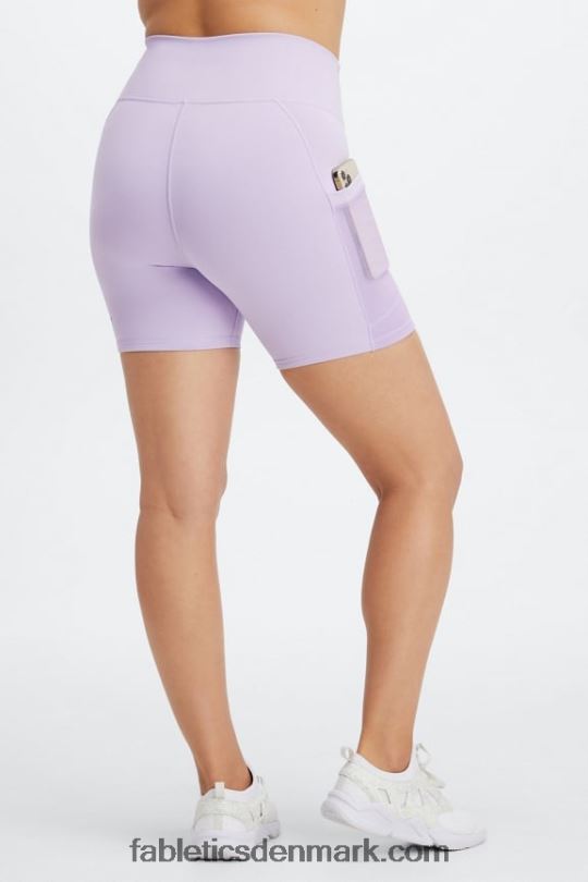 Fabletics Kvinder On-the-go powerhold højtaljet 6\'\' kort 6 PNX2T257 chill/mat guld