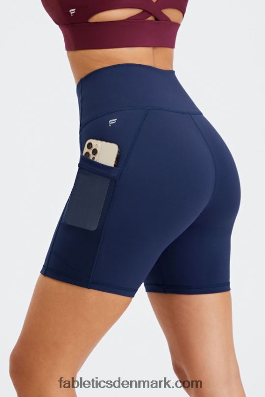 Fabletics Kvinder On-the-go powerhold højtaljet 6'' kort 7 PNX2T260 terra/pool/koral dis