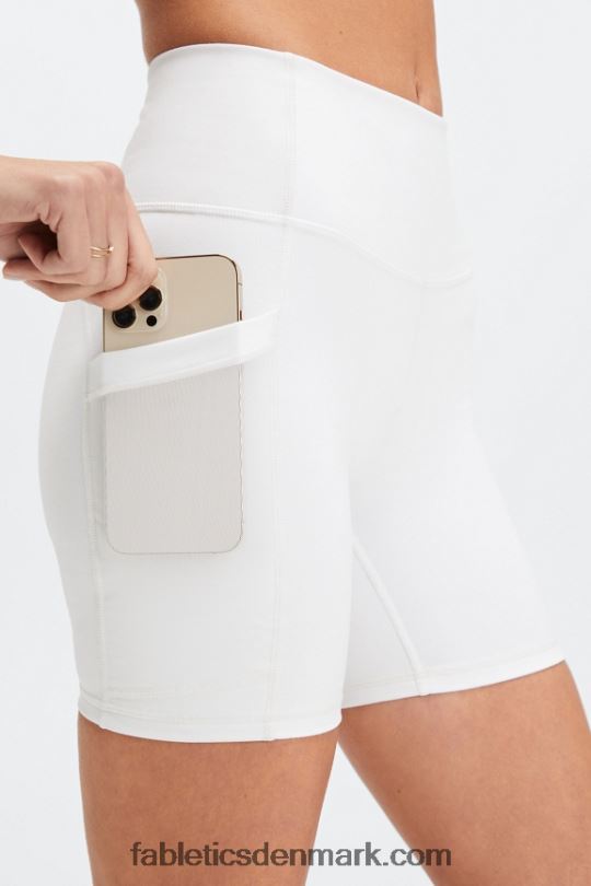 Fabletics Kvinder On-the-go powerhold højtaljet 6\'\' kort 7 PNX2T261 kaitoke grøn/hvid
