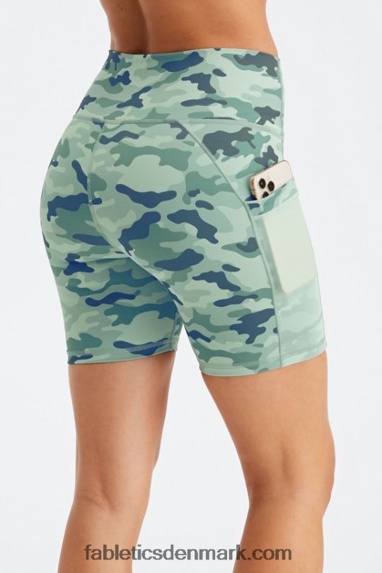 Fabletics Kvinder On-the-go powerhold højtaljet 6'' kort 7 PNX2T262 orkidé røg/hvid