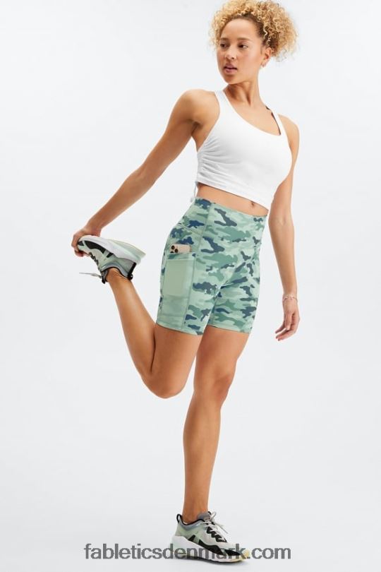 Fabletics Kvinder On-the-go powerhold højtaljet 6\'\' kort 7 PNX2T262 orkidé røg/hvid