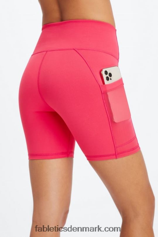 Fabletics Kvinder On-the-go powerhold højtaljet 6'' kort 8 PNX2T263 rosenler/tropisk vand