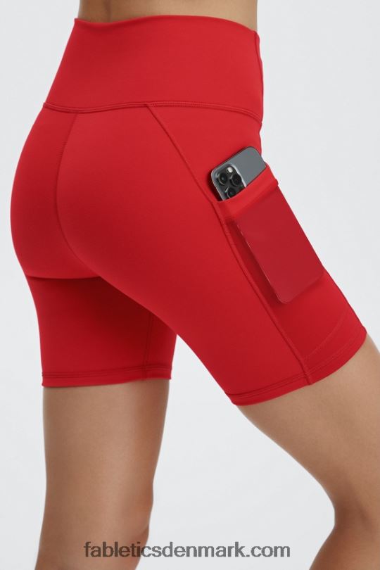 Fabletics Kvinder On-the-go powerhold højtaljet 6'' kort 8 PNX2T266 koralleopard/lyserød smørcreme/sukkerlime