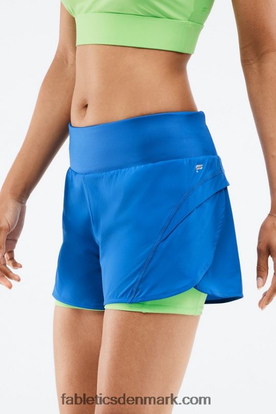 Fabletics Kvinder austyn løbe kort PNX2T571 elektrisk blå/parakit
