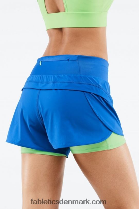 Fabletics Kvinder austyn løbe kort PNX2T571 elektrisk blå/parakit