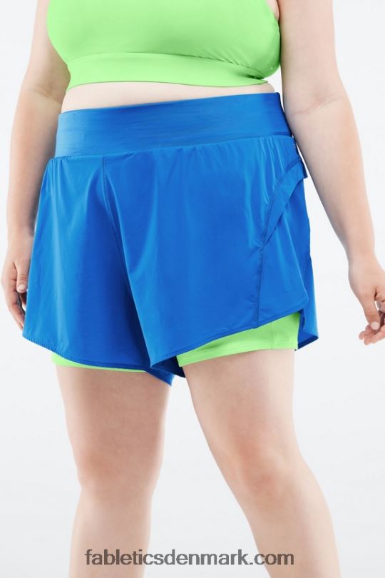 Fabletics Kvinder austyn løbe kort PNX2T572 elektrisk blå/parakit