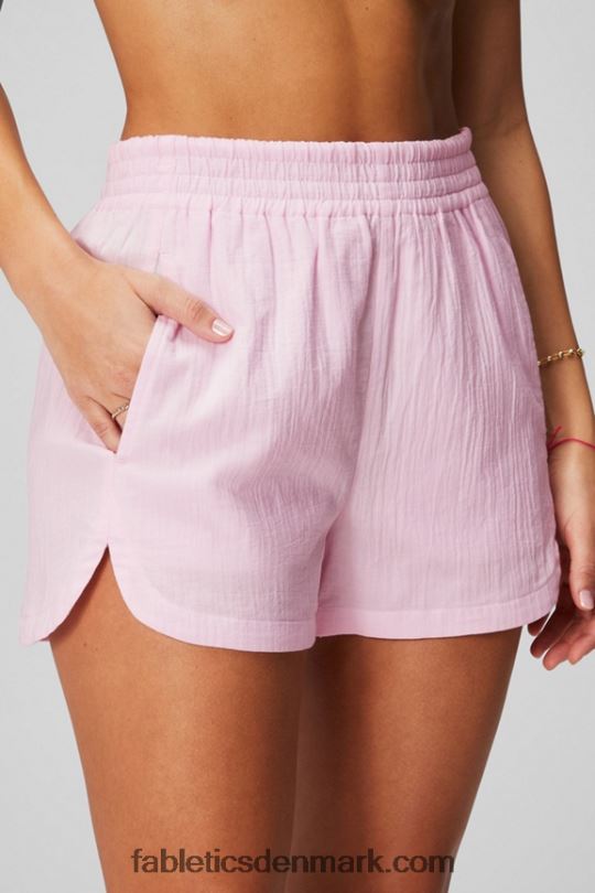 Fabletics Kvinder bomuldsvoile højtaljet kort PNX2T246 sort/pilebark