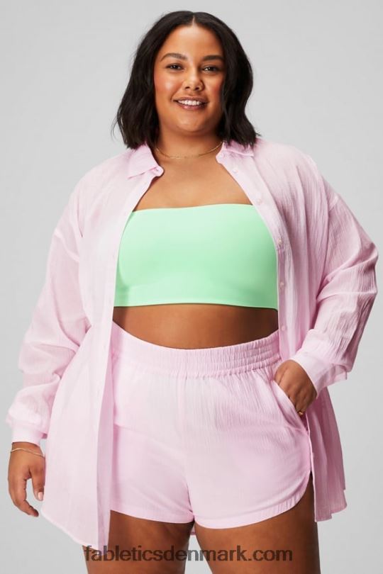 Fabletics Kvinder bomuldsvoile højtaljet kort PNX2T247 soft shell/reflekterende logo