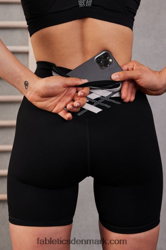 Fabletics Kvinder boost powerhold højtaljet 6\'\' kort PNX2T409 sort/mikro prik