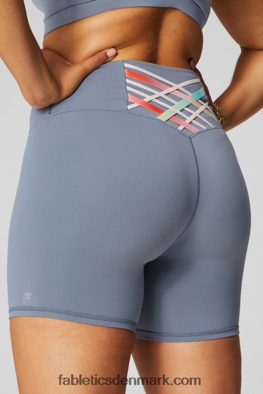 Fabletics Kvinder boost powerhold højtaljet 6'' kort PNX2T410 stormsky/ombre hele dagen