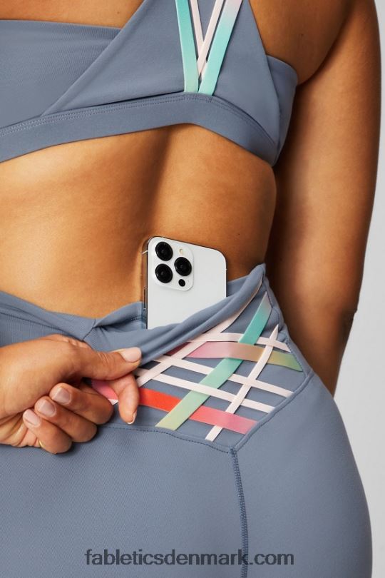 Fabletics Kvinder boost powerhold højtaljet 6\'\' kort PNX2T410 stormsky/ombre hele dagen
