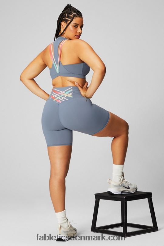 Fabletics Kvinder boost powerhold højtaljet 6\'\' kort PNX2T410 stormsky/ombre hele dagen