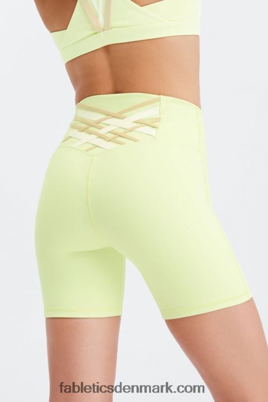 Fabletics Kvinder boost powerhold højtaljet 6'' kort PNX2T414 citroncreme/multi
