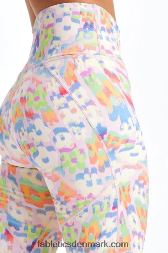 Fabletics Kvinder definere powerhold højtaljet 9\'\' kort 16 PNX2T326 graffiti blomstret/sort