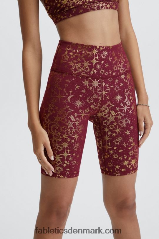 Fabletics Kvinder definere powerhold højtaljet 9'' kort 19 PNX2T339 sandeltræ/persimmon/reflekterende sølv