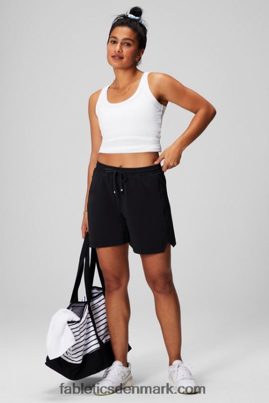 Fabletics Kvinder den ene korte 5\'\' PNX2T236 lystbådehavn/grå lyng/hvid