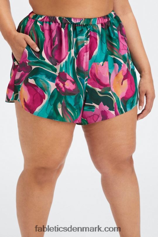 Fabletics Kvinder ecosatin sover kort PNX2T500 solsikke/meget bær
