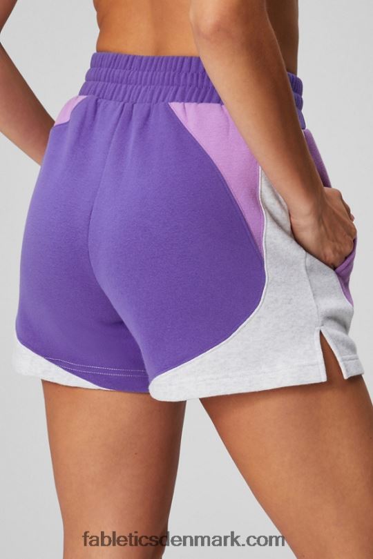 Fabletics Kvinder forever fleece go-to sweatshorts PNX2T320 talg lilla/krystalhule/blød grå lyng