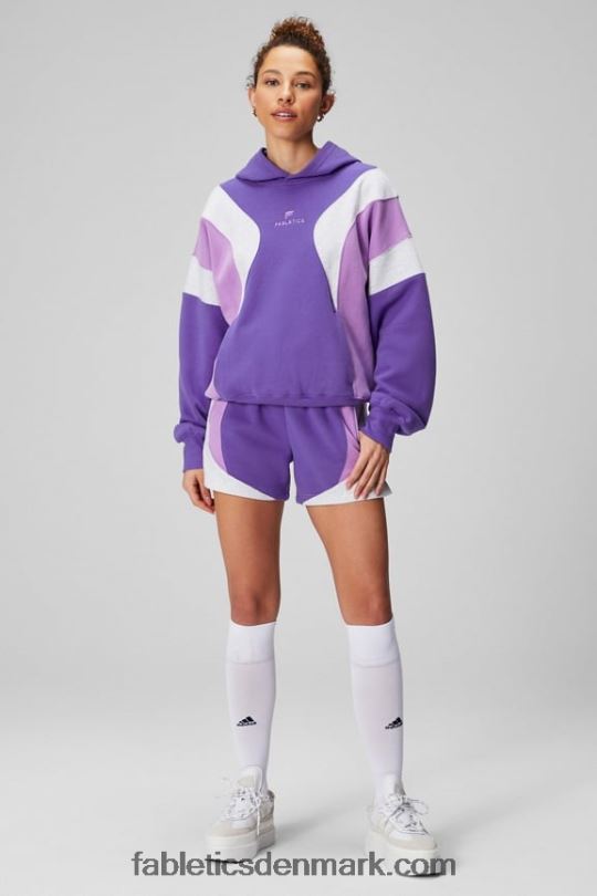 Fabletics Kvinder forever fleece go-to sweatshorts PNX2T320 talg lilla/krystalhule/blød grå lyng