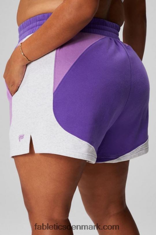Fabletics Kvinder forever fleece go-to sweatshorts PNX2T321 talg lilla/krystalhule/blød grå lyng