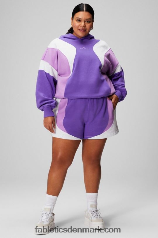 Fabletics Kvinder forever fleece go-to sweatshorts PNX2T321 talg lilla/krystalhule/blød grå lyng