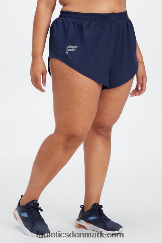 Fabletics Kvinder fuld hastighed mellemhøj køre kort PNX2T459 dyb marineblå/reflekterende logo