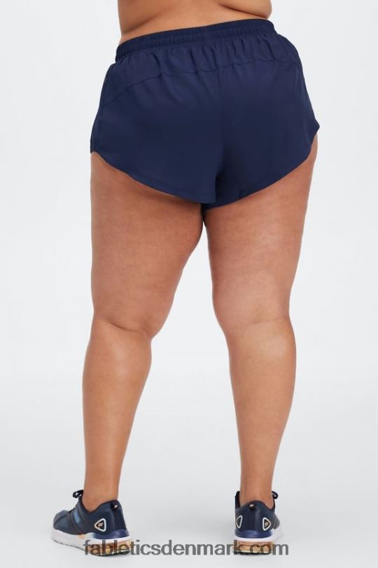 Fabletics Kvinder fuld hastighed mellemhøj køre kort PNX2T459 dyb marineblå/reflekterende logo