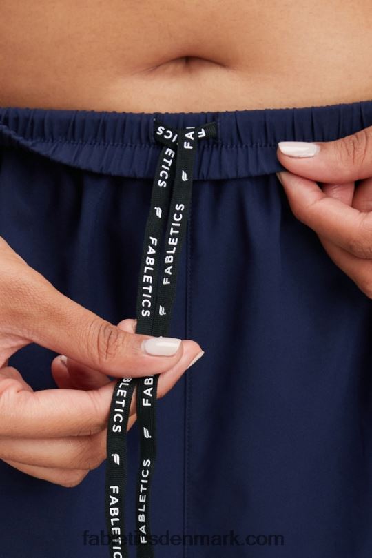 Fabletics Kvinder fuld hastighed mellemhøj køre kort PNX2T459 dyb marineblå/reflekterende logo