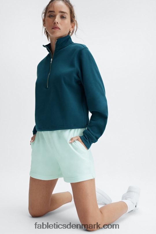 Fabletics Kvinder gå til sweatshorts PNX2T423 mørk jade/gylden time/hvid