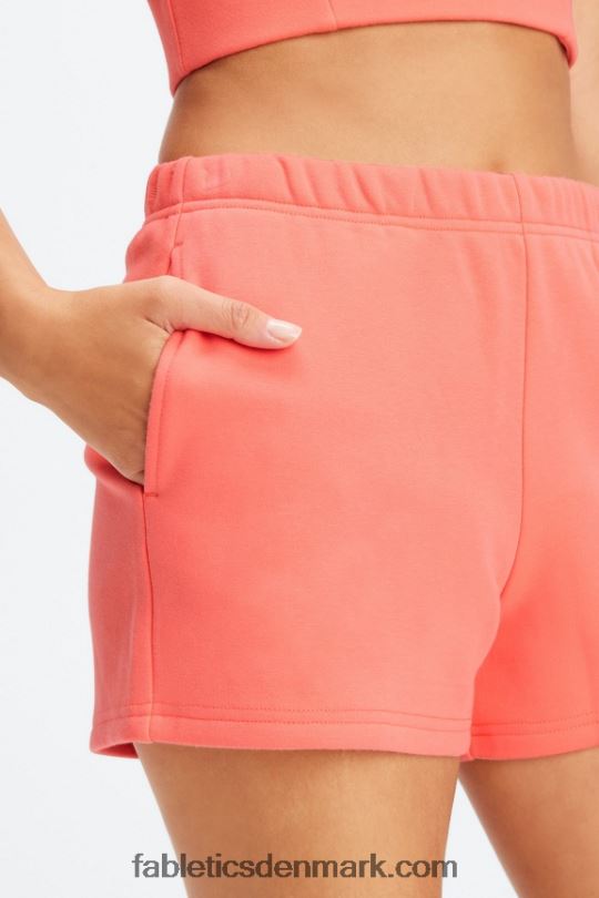 Fabletics Kvinder go-to slim sweatshorts PNX2T431 sort/klassisk hvid